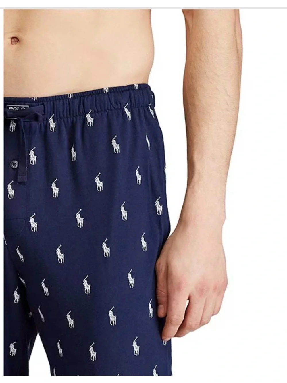 Polo by Ralph Lauren Navy All-Over Logo Joggers for Men size XL